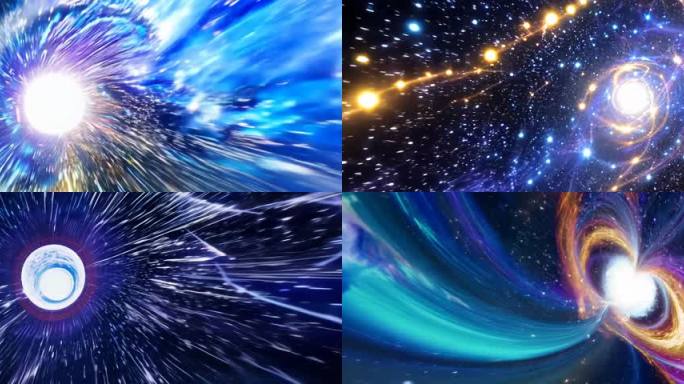 8k宽屏宇宙星空星云穿梭