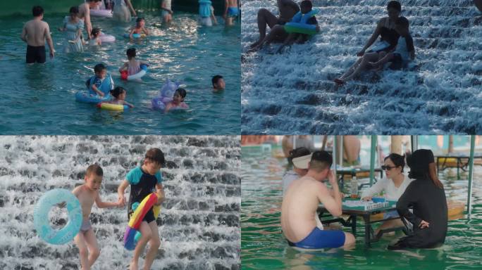 夏季玩水 玩水 凉爽 吸水 炎热夏季避暑