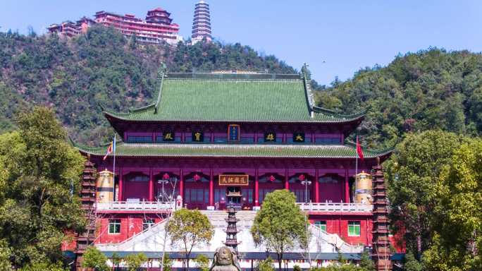 抚州大金山禅寺4k航拍