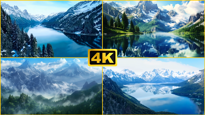 雪山高山雪景绝境美丽中国