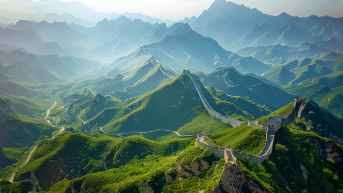 各种万里长城素材中国长城日出风景