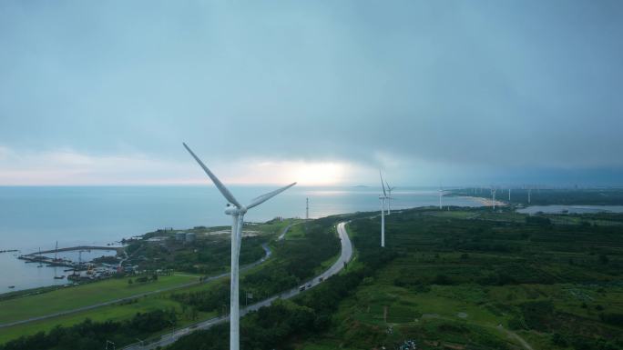 威海 海边 威海发电 威海风景 威海风车