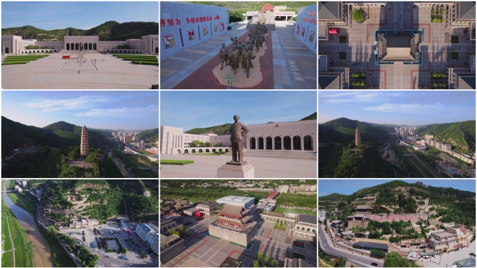 延安地标红色教育基地宣传片素材合集