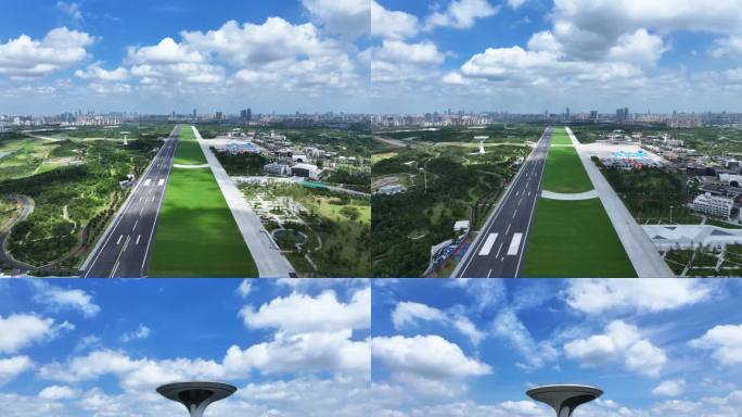 合肥骆岗公园航拍延时视频，合肥骆岗