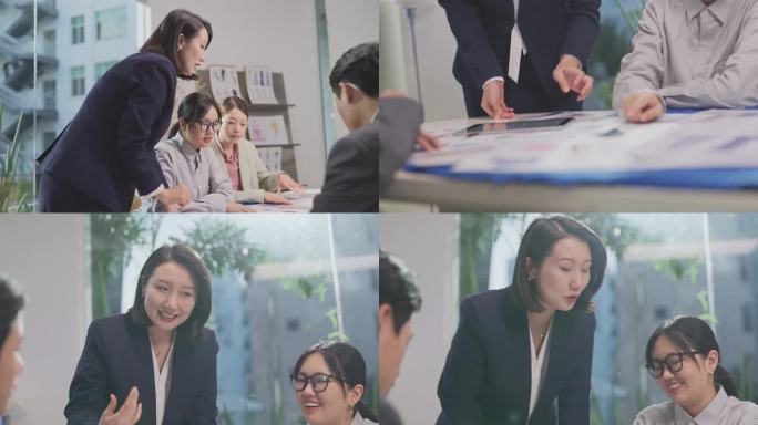 创业者女创业者精英商务开会工作室服装设计