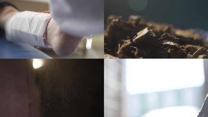 中医药素材熬制 接骨 贴膏药 非遗 传承