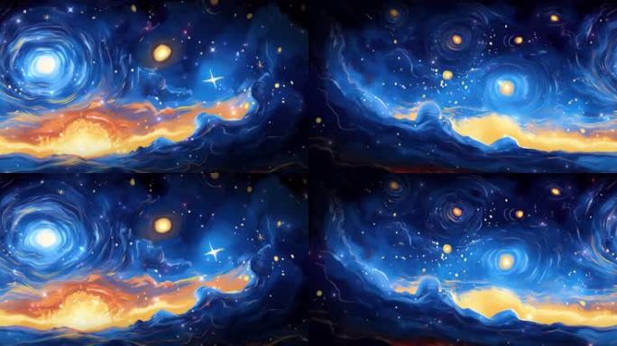 国潮梦幻梵高星云