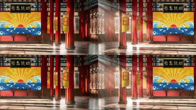 戏曲公堂舞台背景