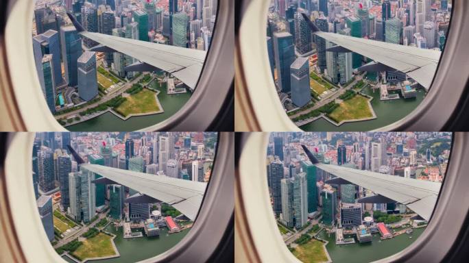 新加坡滨海湾鸟瞰图