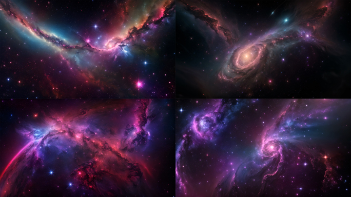 唯美星云星团宇宙星系星空