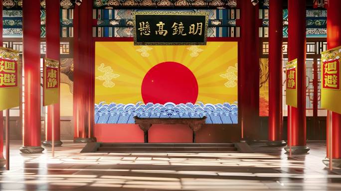 戏曲公堂舞台背景