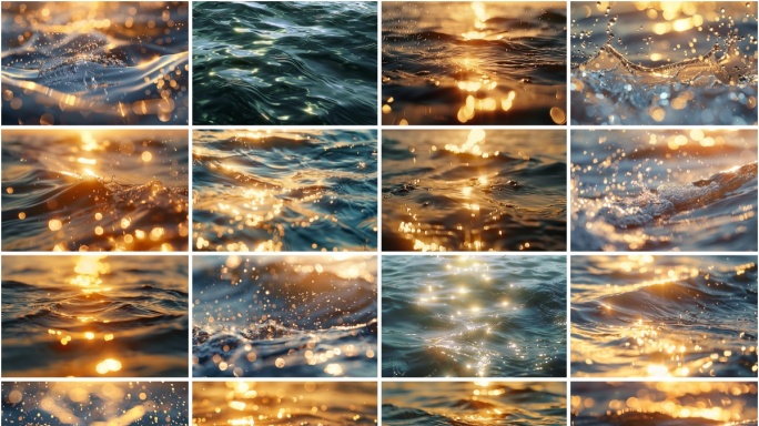 波光粼粼  水波荡漾 阳光唯美夕阳