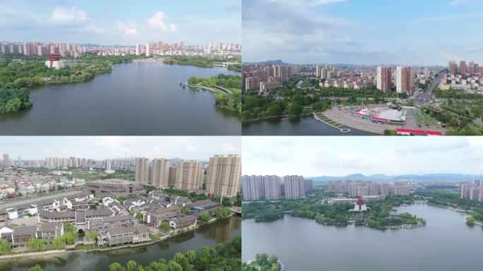 4k 山东枣庄城市风光航拍