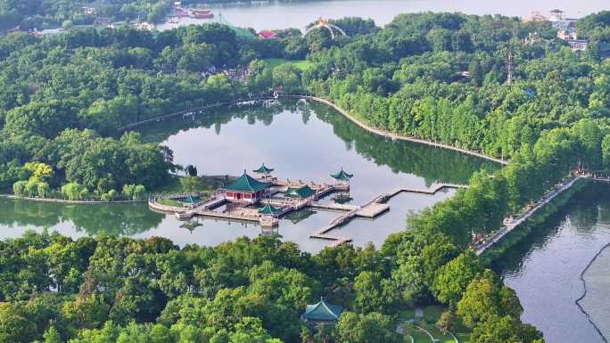 武汉东湖听涛景区航拍