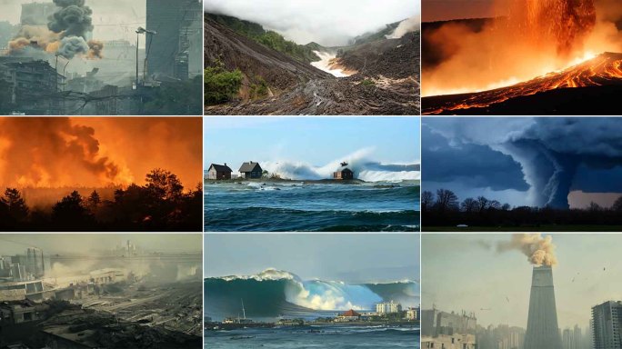 【合集】自然灾害 地震洪水大火泥石流海啸