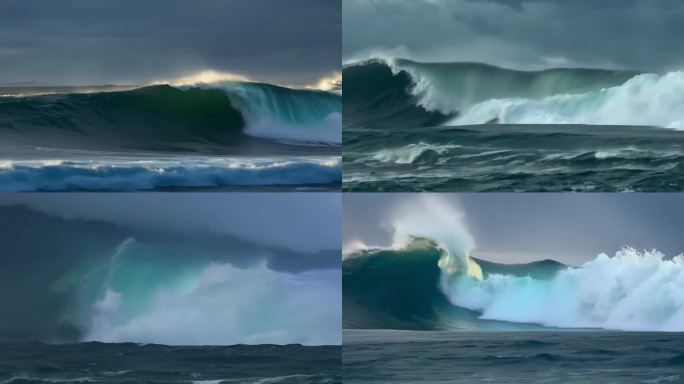 海浪波涛汹涌