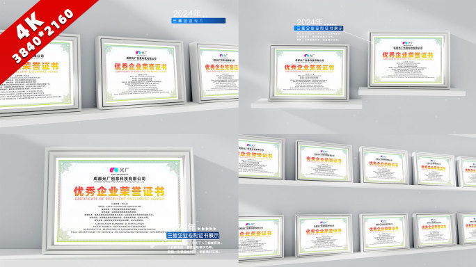 高端荣誉证书包装