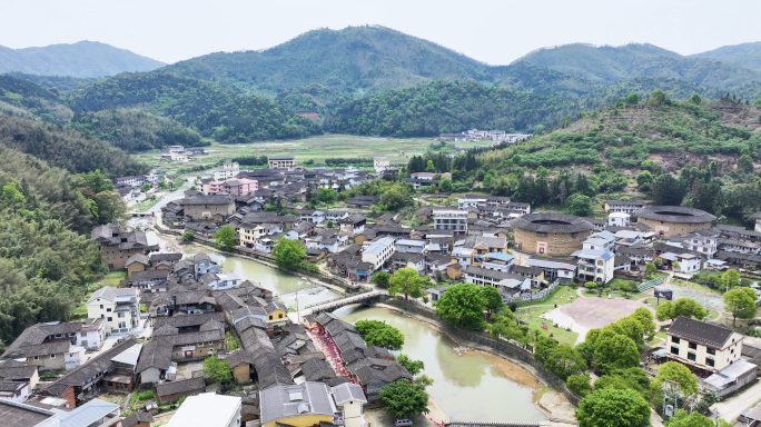 漳州梅林古镇土楼群云水谣
