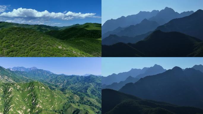 大气航拍河北太行山脉旅游宣传片素材