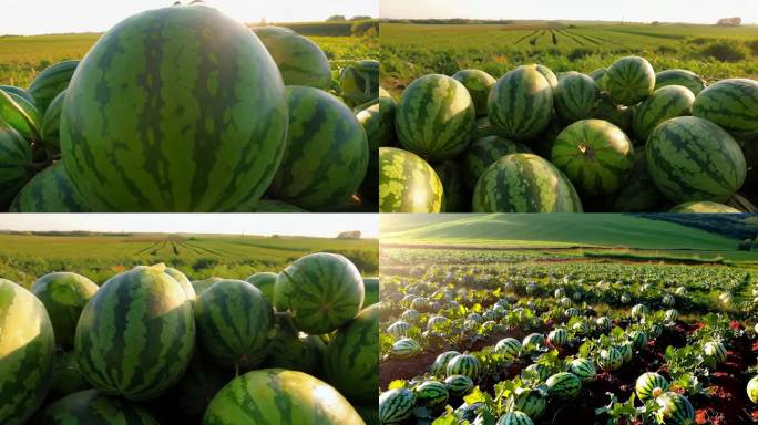 西瓜田 西瓜地长满西瓜
