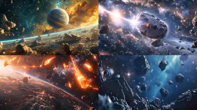 宇宙地球陨石爆炸穿梭星球行星恒星