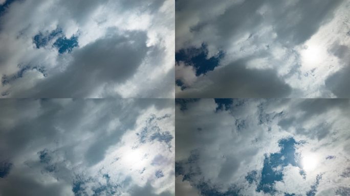 天空太阳满天乌云压顶阴云密布