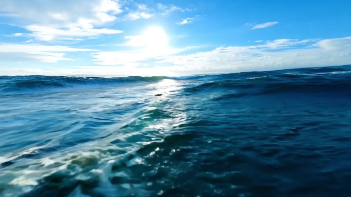 晴天大海海浪