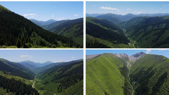4K航拍高山大山高原山脉群山