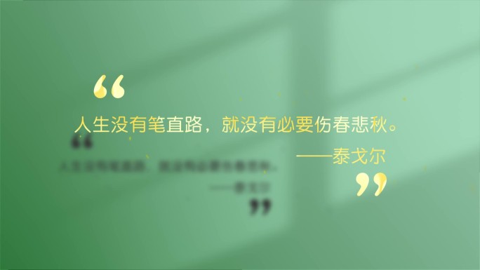 金句名言语录Ae模板