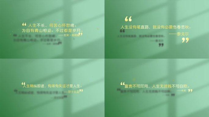 金句名言语录Ae模板