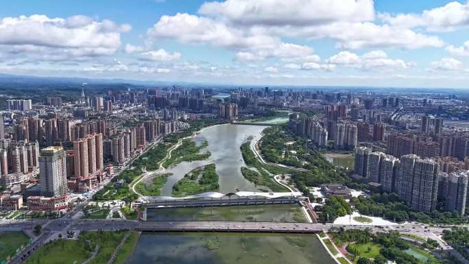 航拍德阳旌北新区