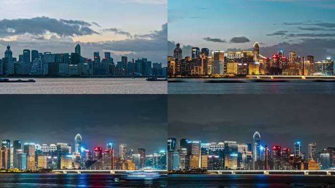 杭州CBD钱江新城城市宣传旅游繁荣夜景