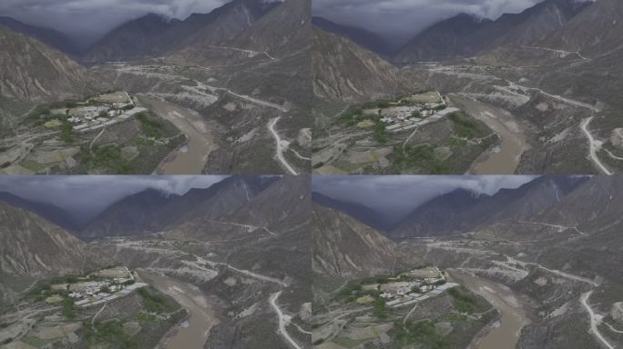 西藏丙察察公路怒江大峡谷干热河谷