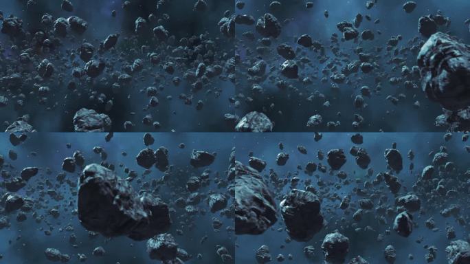 外太空飞行的小行星