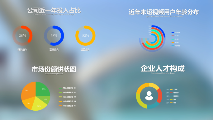 简约饼状图