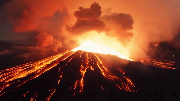 火山爆发 火山喷发 岩浆