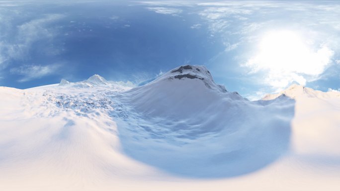 VR雪山360度全景4K