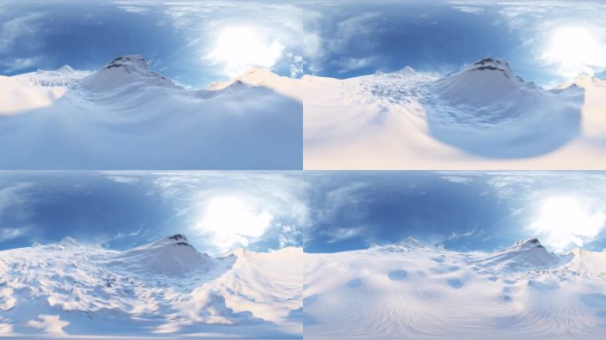 VR雪山360度全景4K