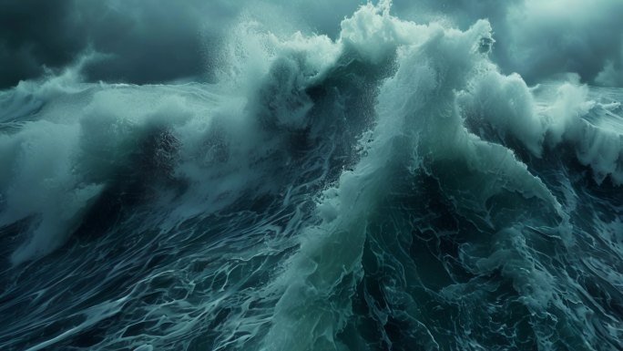 海浪海洋大海潮汐台风海啸暴风雨极端天气