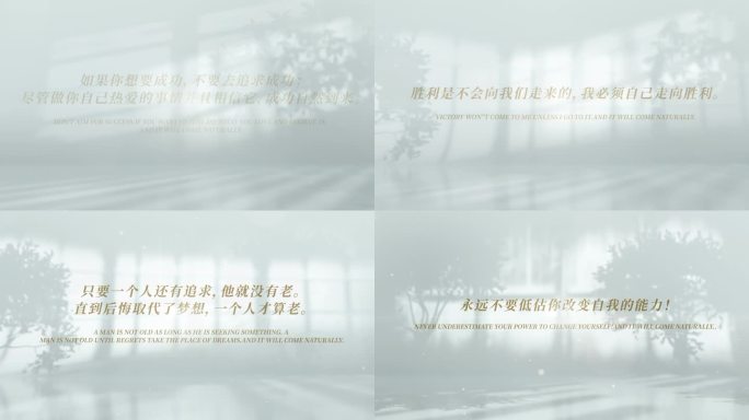 唯美光影微电影金色文字长字幕出字