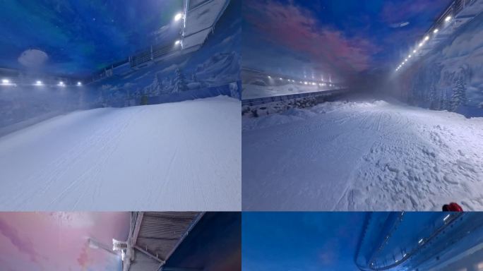 湖北文旅武汉冰雪中心室内滑雪场穿越机航拍