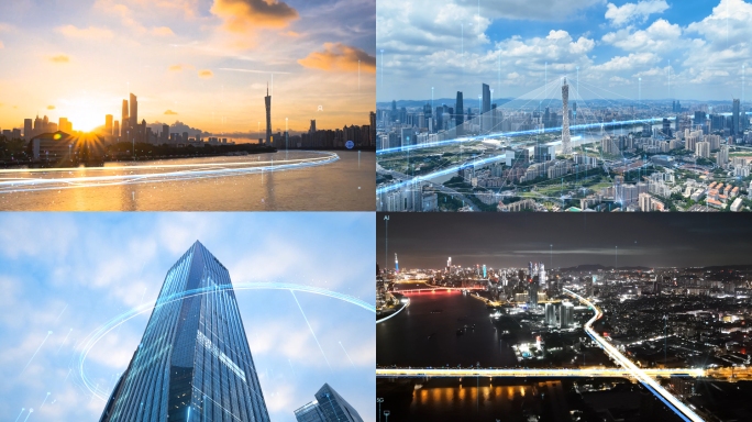 科技城市科技广州视频素材