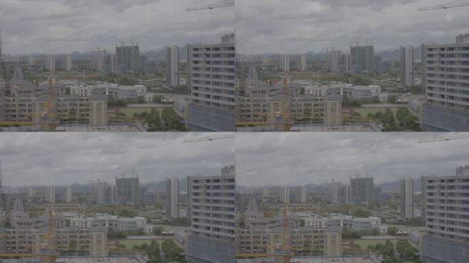 4K天空城市延时建筑工地塔吊