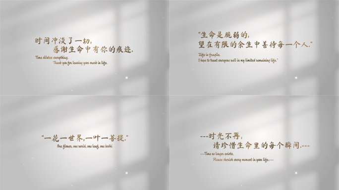 简洁明亮小清新光影唯美词句文字