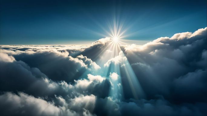 太阳阳光云层丁达尔光日出夕阳平流层延时