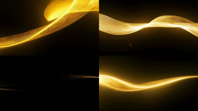 金色光带 金色丝带 颁奖舞台背景