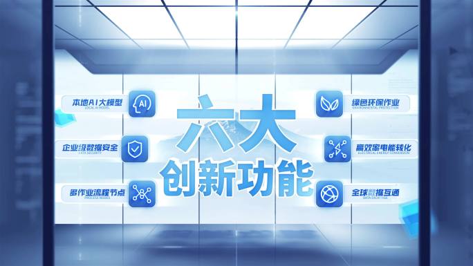 企业科技感空间图片分类分支展示