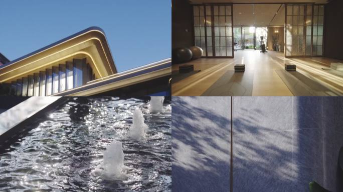星空顶 会所 光影 示范区 扫光 水景