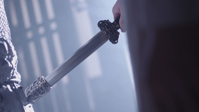 兵器 一把剑近景 拔剑