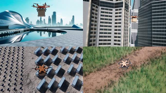 低空经济低空产业无人机飞行穿梭